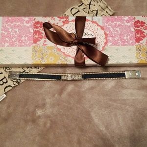 Denim and jewel bracelet